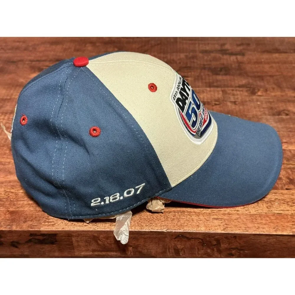 Daytona 500 Great American Race 2007 Hat Navy Beige Red Strapback